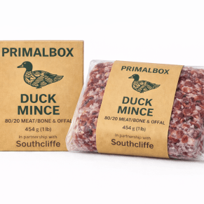 Duck Mince Block – 454g (Human-Grade Raw Dog Food)