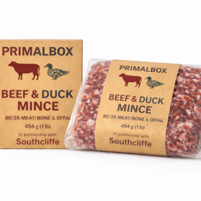 Beef & Duck Mince Block – 454g (Human-Grade Raw Dog Food)