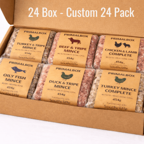 PrimalBox™ – Customisable Raw Dog Food Box (24 Human-Grade Mince Blocks) (Bundle)