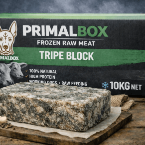 10kg Green Beef Tripe Block – Frozen Raw Dog Food
