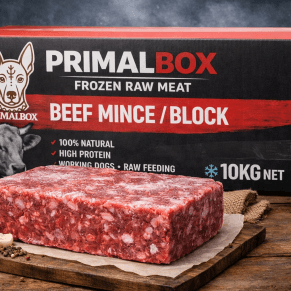 10kg Beef Complete Block (80/10/10) – Frozen Raw Dog Food