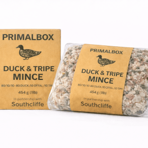 Duck & Tripe Complete Mince Block – 454g (Human-Grade Raw Dog Food)