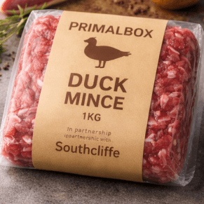 PrimalBox Duck 90:10 Raw Mince 1KG – 90% Meat 10% Bone