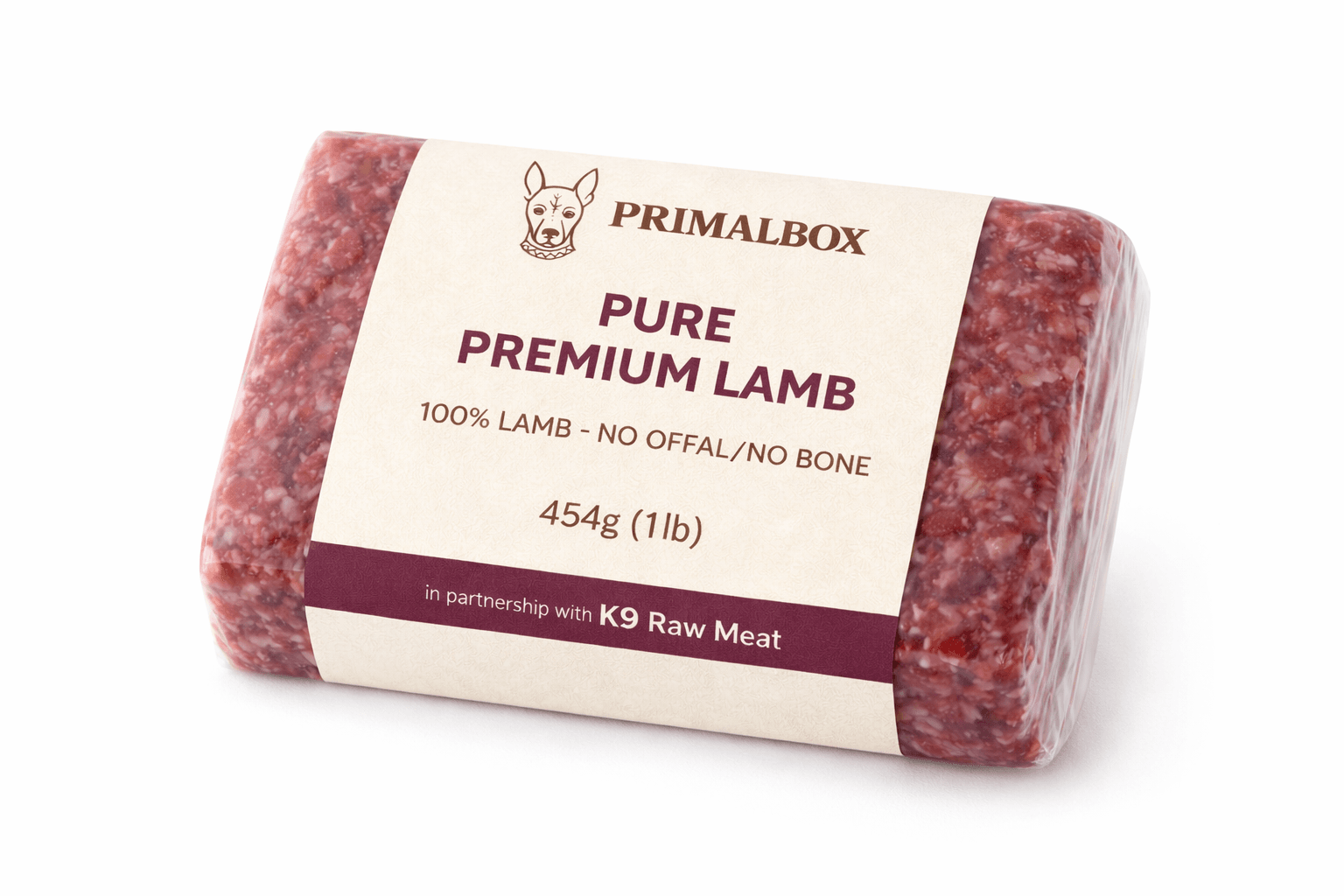K9 Raw – Pure Premium Lamb (100% Bone Free) – 454g
