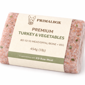 K9 Raw – Premium Turkey & Vegetables (80:10:10 + Veg) (K9 Raw Meat) – 454g