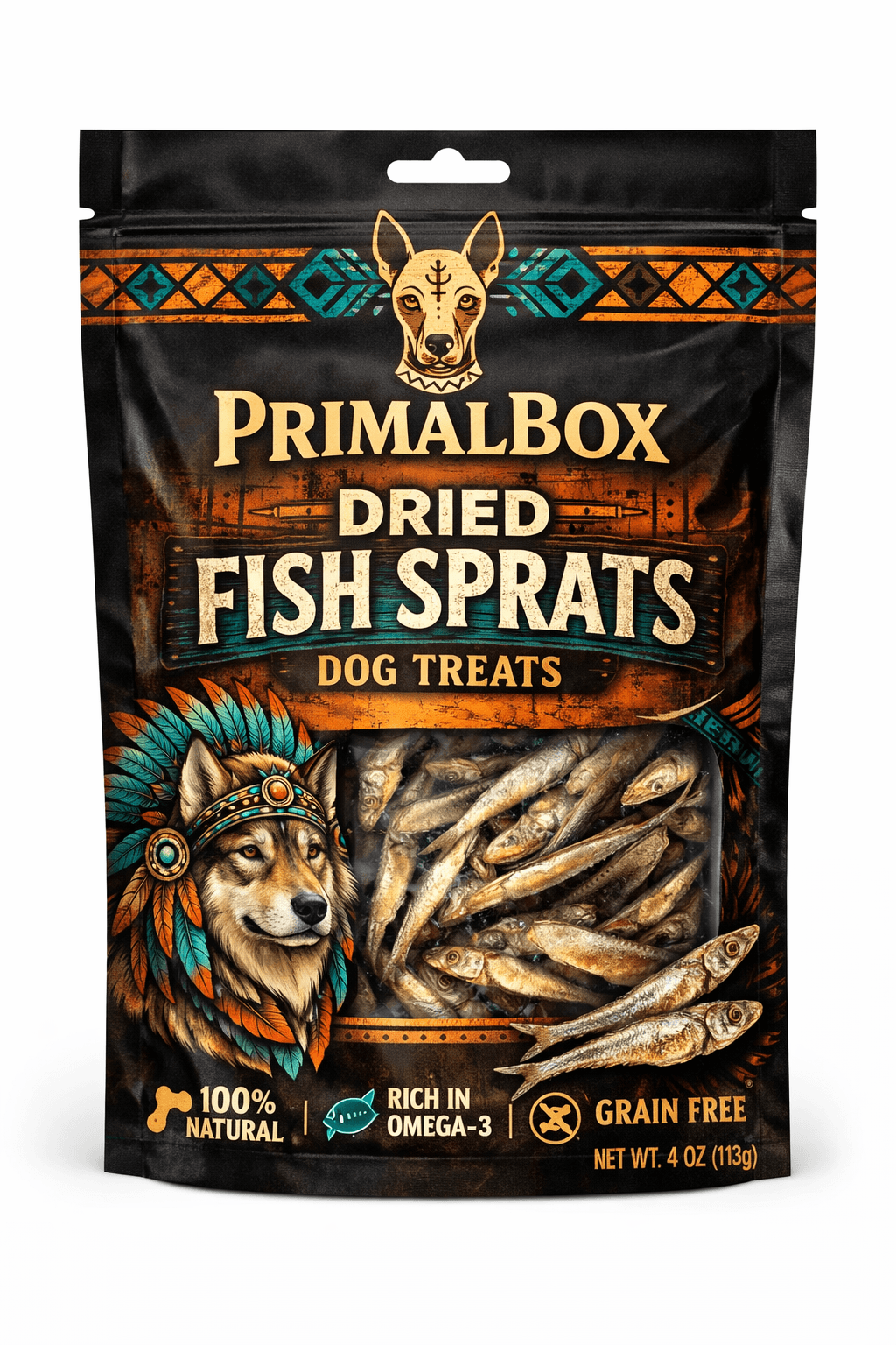 Dried Fish Sprats for Dogs | Natural Omega-3 Treats | PrimalBox
