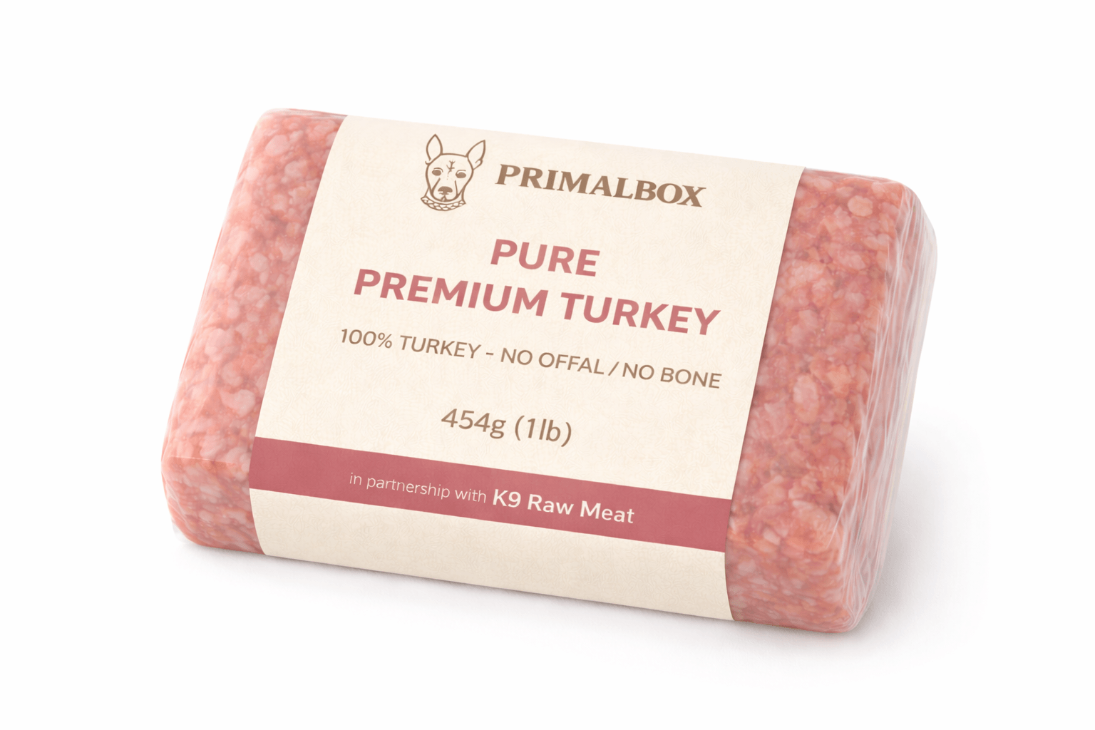 K9 Raw – Pure Premium Turkey (100% No Bone) (K9 Raw Meat) – 454g