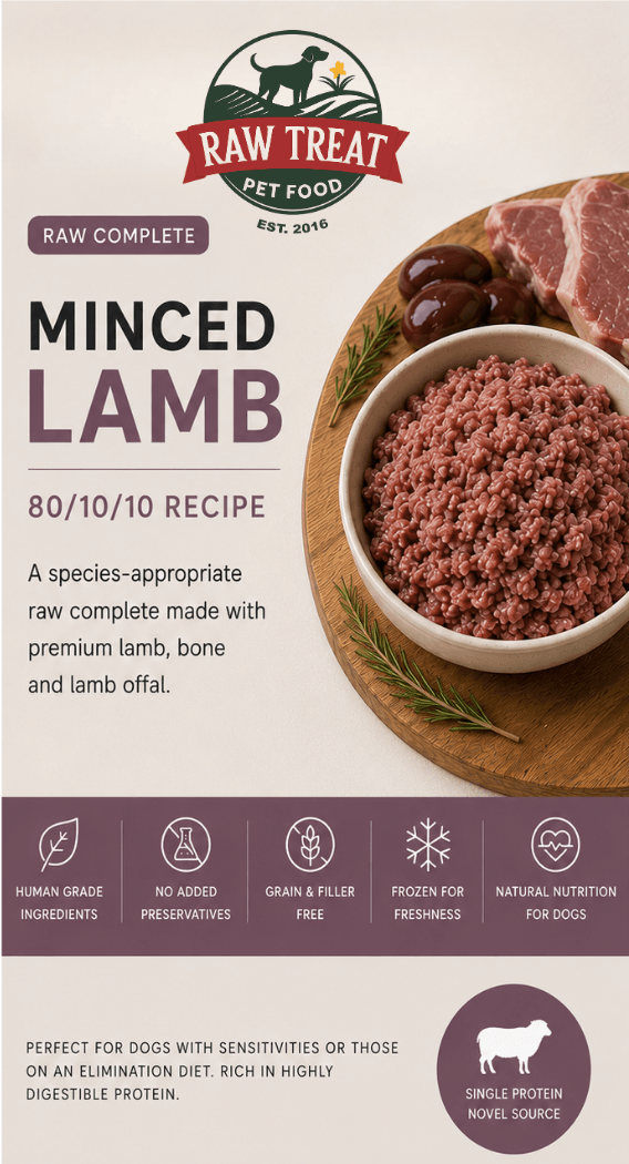 Raw Treat Minced Lamb 500g